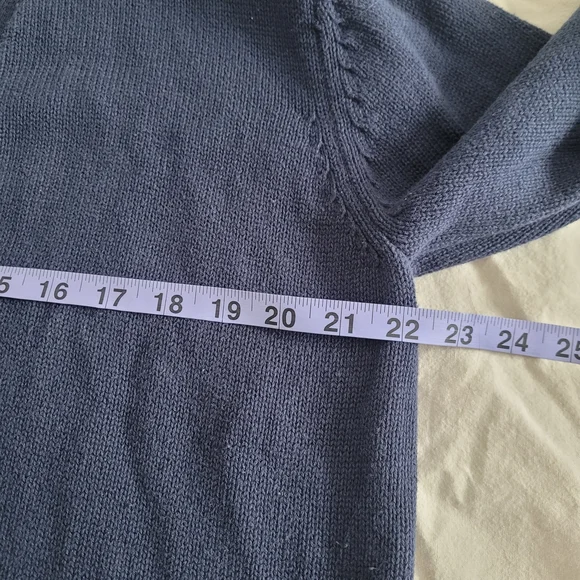 GAP Women's Navy Blue Knit Sweater Cardigan 100% Cotton Size M - Picture 8 of 10